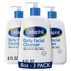 Cetaphil Daily Facial Cleanser Sensitive & Oily Skin, 20 oz(8oz NEW (Pack of 18))